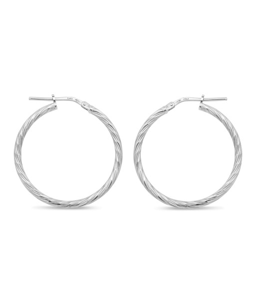 Sterling Silver Medium Twist Earrings Les magasins à Paris et en Île-de-France