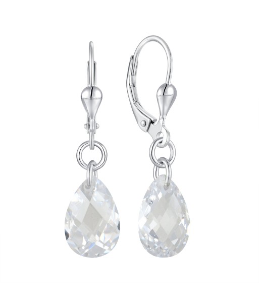 Casablanca Sterling Silver Faceted CZ Drop Earrings sur le site 