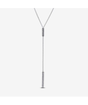 FINAL SALE - Pandora Pave Prism Drop Sterling Silver Necklace s'inspire de l'anatomie humaine