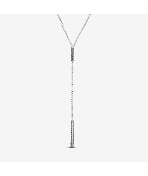 FINAL SALE - Pandora Pave Prism Drop Sterling Silver Necklace s'inspire de l'anatomie humaine