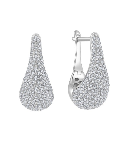 Casablanca Sterling Silver CZ Sparkle Drop Earrings de technologie