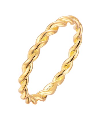 Casablanca Gold-Plated Twisted Rope Sterling Silver Band JUSQU'A -70%! 