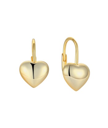 Casablanca Gold Plated Puffy Heart Earrings Pour