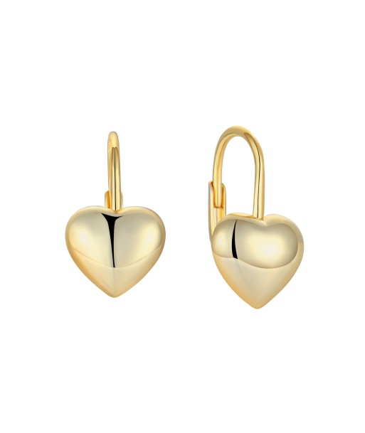 Casablanca Gold Plated Puffy Heart Earrings Pour