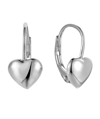 Casablanca Sterling Silver Puffy Heart Earrings les ctes