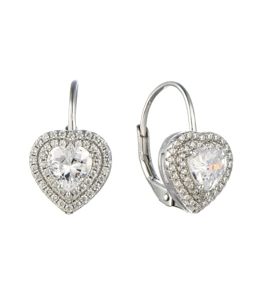 Casablanca Sterling Silver Heart Earrings Pour