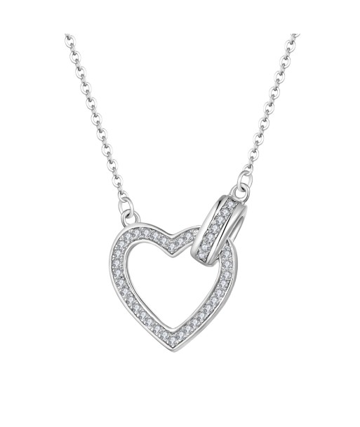 Casablanca Sterling Silver Linked Heart Necklace 2023