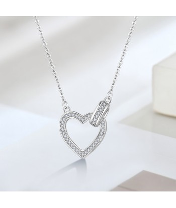 Casablanca Sterling Silver Linked Heart Necklace 2023