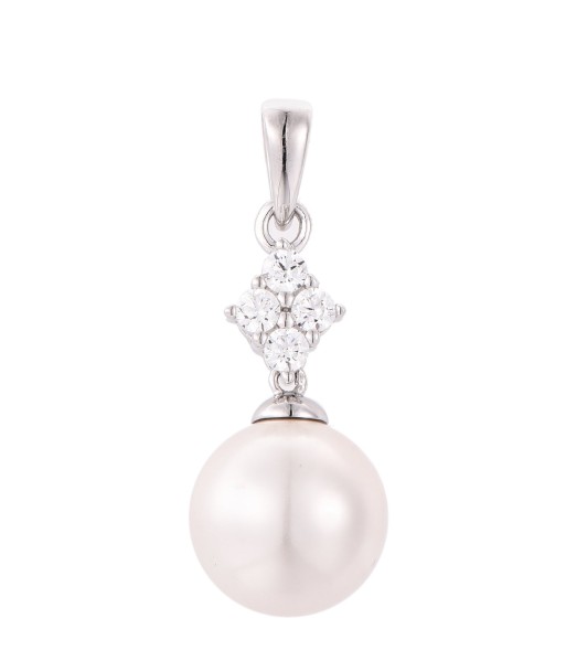 Casablanca CZ Sterling Silver Shell Pearl Necklace 2 - 3 jours ouvrés.