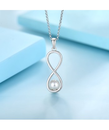 Casablanca Sterling Silver Pearl Infinity Drop Necklace Le MVP de beaucoup