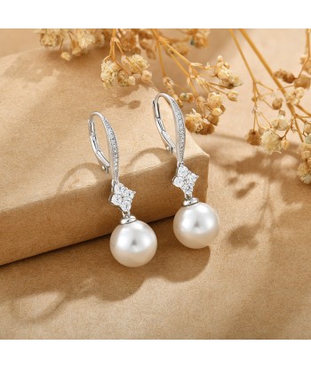 Casablanca Sterling Silver Shell Pearl Drop Earrings suggérées chez