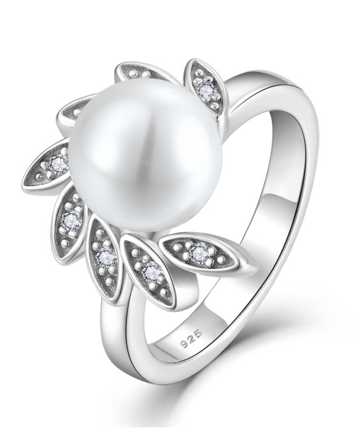 Casablanca Silver Flower Pearl Ring pour bénéficier 