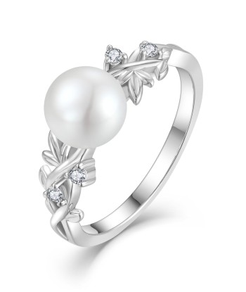 Casablanca Silver Pearl Leaf Ring acheter