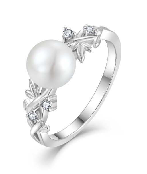 Casablanca Silver Pearl Leaf Ring acheter