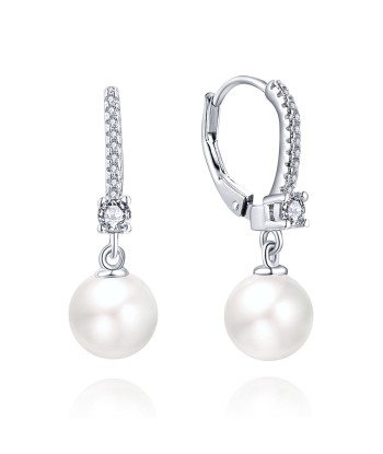 Casablanca Silver CZ & Pearl Hook Earrings 2024