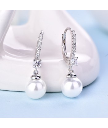 Casablanca Silver CZ & Pearl Hook Earrings 2024