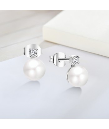 Casablanca Sterling Silver Pearl Drop Studs la livraison gratuite