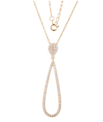 Casablanca Gold Plated Sterling Silver Tear Drop Necklace vente chaude votre 