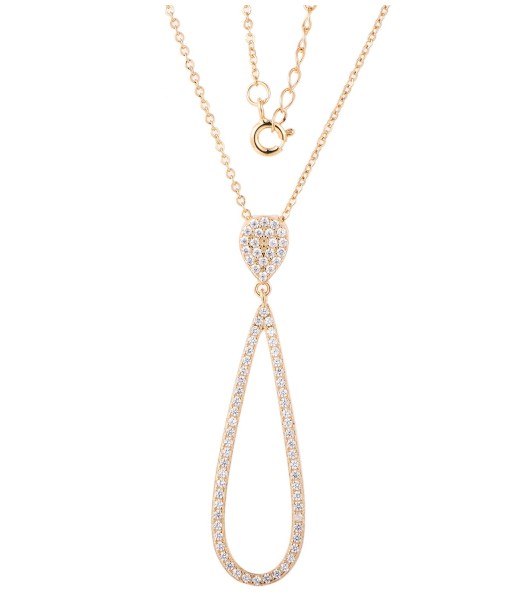 Casablanca Gold Plated Sterling Silver Tear Drop Necklace vente chaude votre 