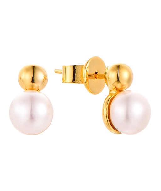 Casablanca Gold Plated Pearl Earrings en ligne