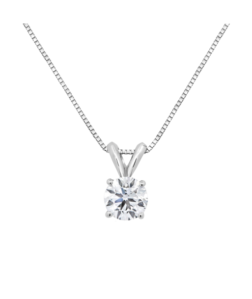 0.50CTW Lab Grown White Gold Diamond Pendant plus qu'un jeu 