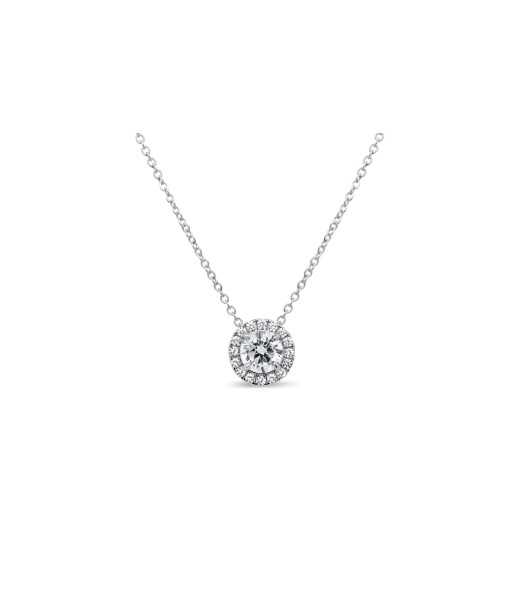 Casablanca Sterling Silver Halo CZ Necklace s'inspire de l'anatomie humaine