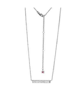 Elle Sterling Silver Baguette CZ Necklace en stock