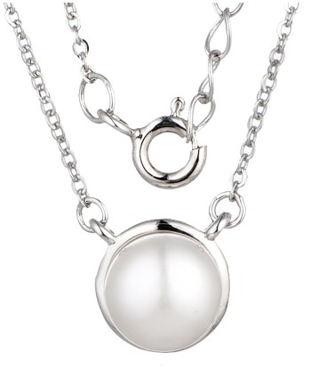 Casablanca Forward Pearl Sterling Silver Necklace livraison gratuite