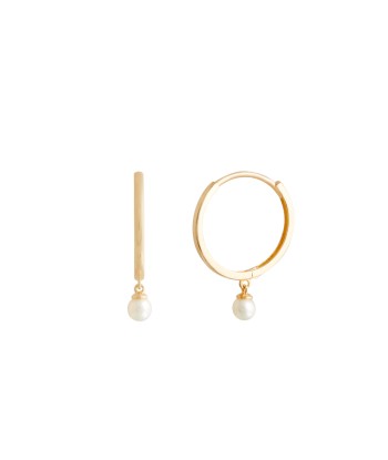 Pearl Hoops - 14 Karat Gold Fin de série