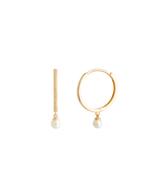 Pearl Hoops - 14 Karat Gold Fin de série