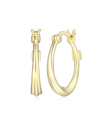 20MM Elle Gold Plated Sterling Silver Swirl Earrings Faites des économies