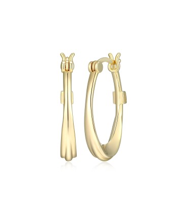 20MM Elle Gold Plated Sterling Silver Swirl Earrings Faites des économies