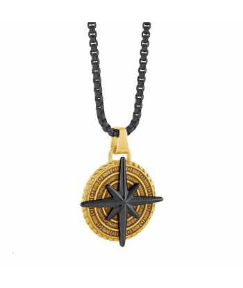 Italgem Stainless Steel Men's Compass Necklace 2 - 3 jours ouvrés.