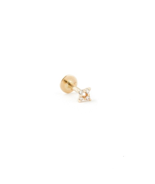 Blossom Flat Back Stud - 14 Karat Gold Jusqu'à 80% De Réduction