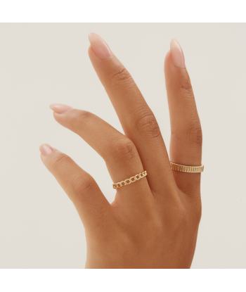 Chain Ring - 10 Karat Gold en linge