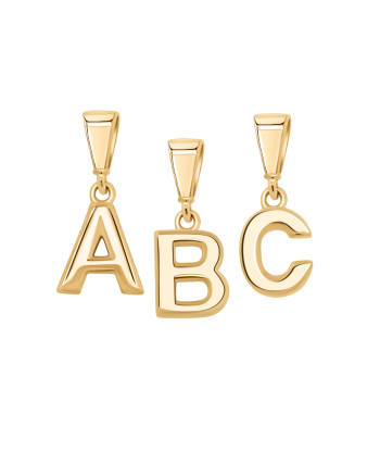 10KT Yellow Gold Initial Letter Pendant en ligne des produits 