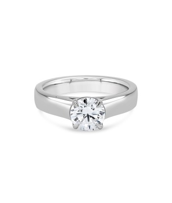 1.00CT T.D.W Lab Grown Round White Gold Engagement Ring à prix réduit toute l'année