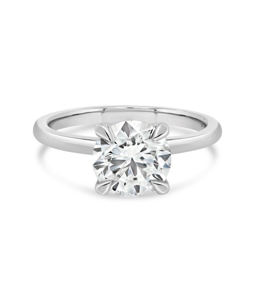 2.01CT T.D.W Lab Grown Round White Gold Engagement Ring Comparez et commandez 