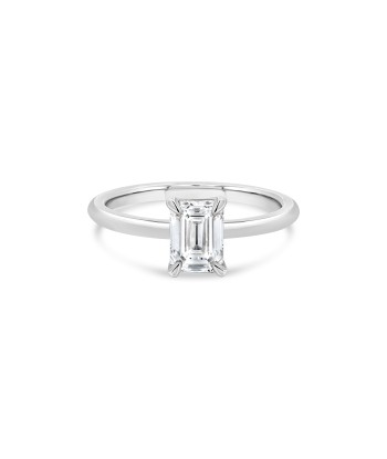 1.07CT T.D.W Lab Grown Emerald Cut White Gold Engagement Ring JUSQU'A -70%! 