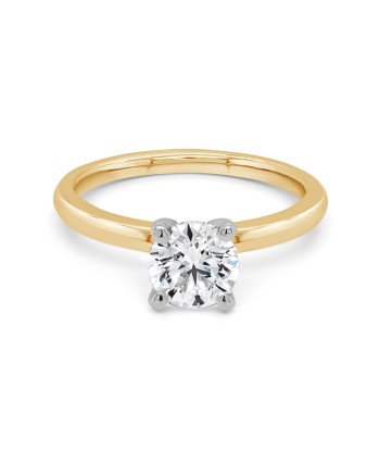 1.00CTW Diamond Lab Grown Engagement Ring: Yellow Gold outlet