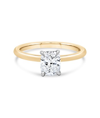 1.01CT T.D.W Lab Grown Cushion Yellow Gold Engagement Ring prix pour 