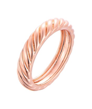 Casablanca Rose Gold-Plated Twisted Sterling Silver Band solde