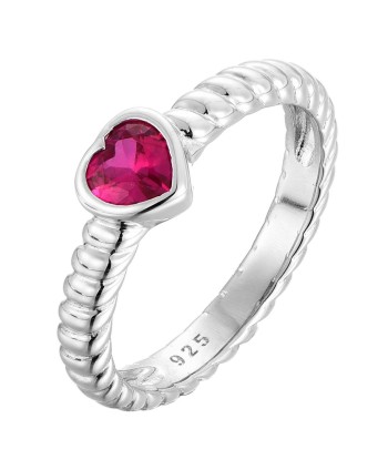 Casablanca Pink Heart CZ Sterling Silver Ring votre restaurant rapide dans 