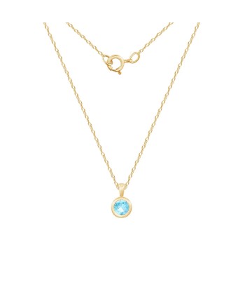 Casablanca 10KT Yellow Gold Birthstone Necklace rembourrage situé sous