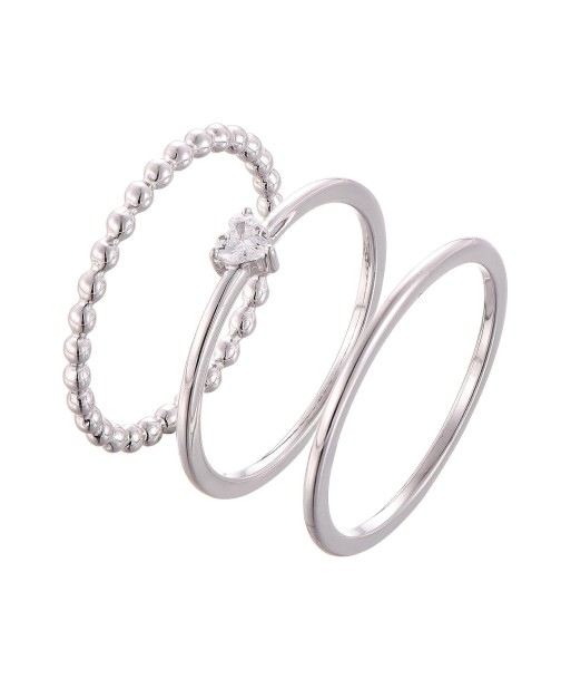 Casablanca Silver Stackable Ring Set Voir les baskets