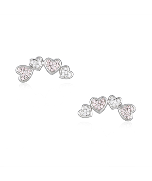 Casablanca Sterling Silver Bunched Hearts Earrings 2 - 3 jours ouvrés.