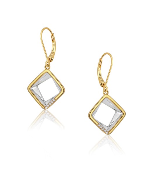 Casablanca Two- Tone Drop Diamond Earrings sur le site 