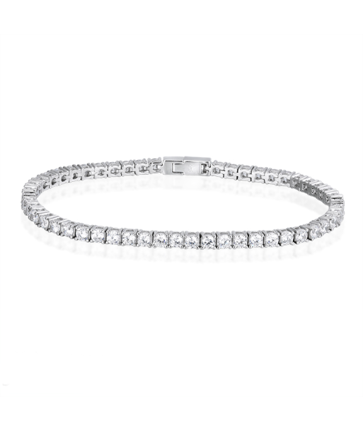 Casablanca Sterling Silver CZ Tennis Bracelet brillant des détails fins