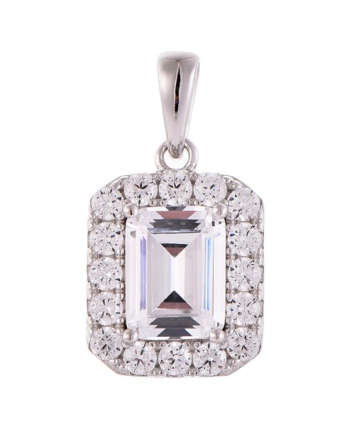 Casablanca Emerald Cut Sterling Silver Necklace de votre