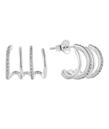 Casablanca Sterling Silver Claw Stud Gold Tone Earrings plus qu'un jeu 